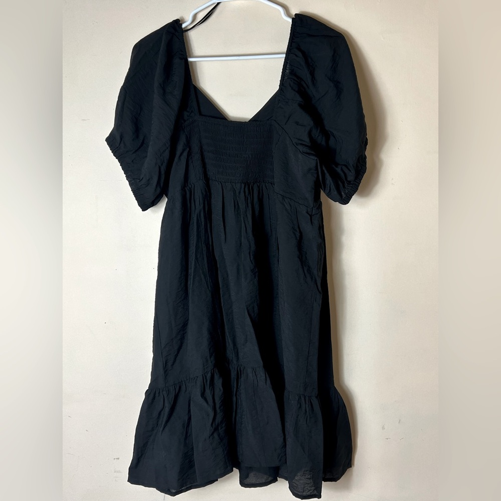 Nine West Black Dress Long Sleeves Flowy Maternity Size OX